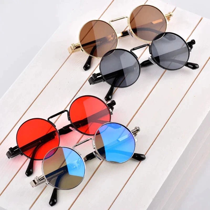 Ueeshop vintage punk estilo culos de sol dos homens retro rodada arma o de metal mulheres jpg Q90 jpg