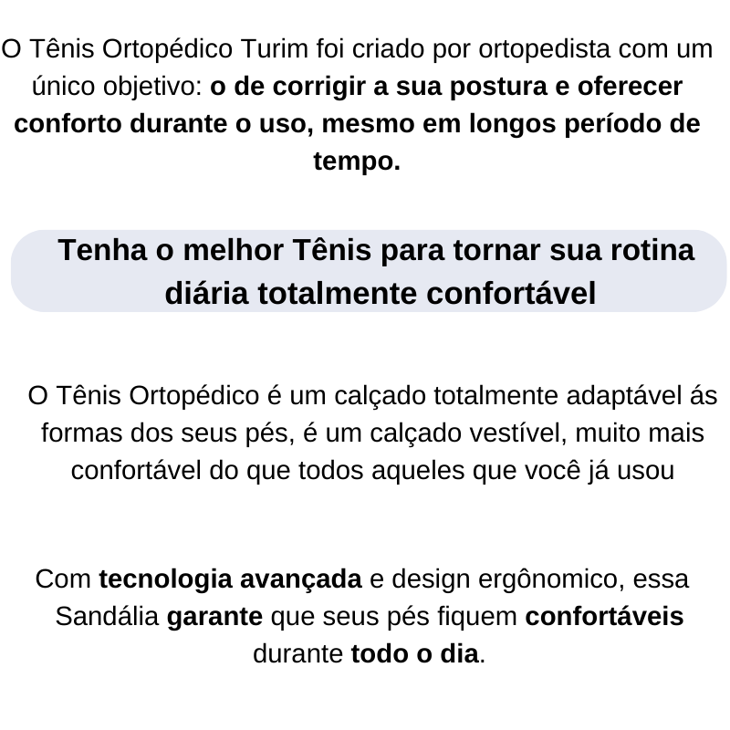 Benefícios do Tênis Ortopédico Turim