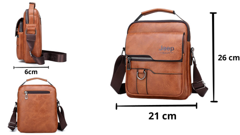 Bolsa de Couro Masculina Parker 4 Bolsa de couro masculina