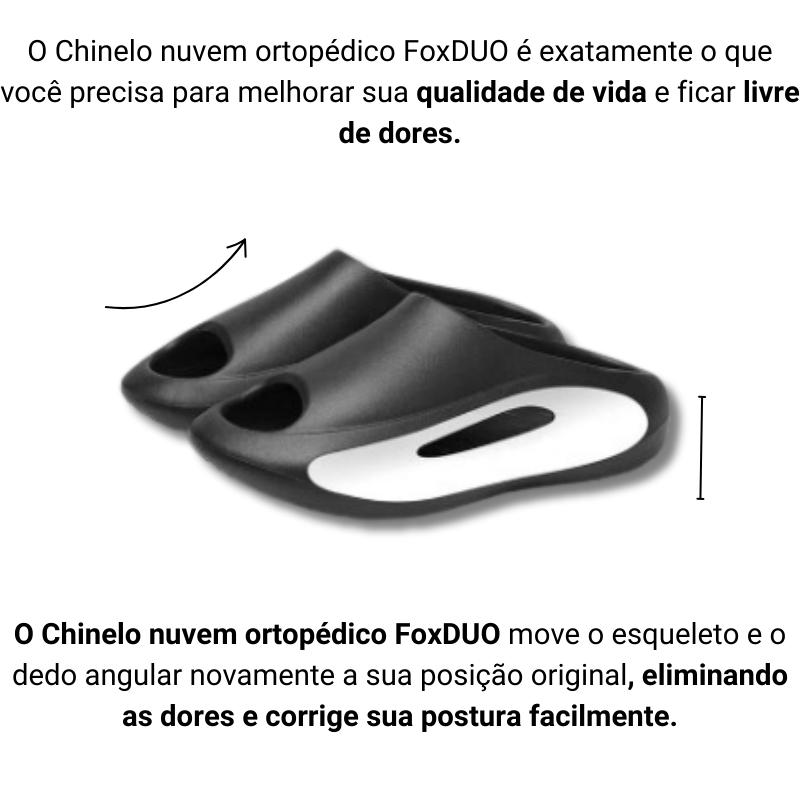 Chinelo nuvem ortopédico FoxDUO 4 Chinelo Nuvem Ortopédico FoxDUO