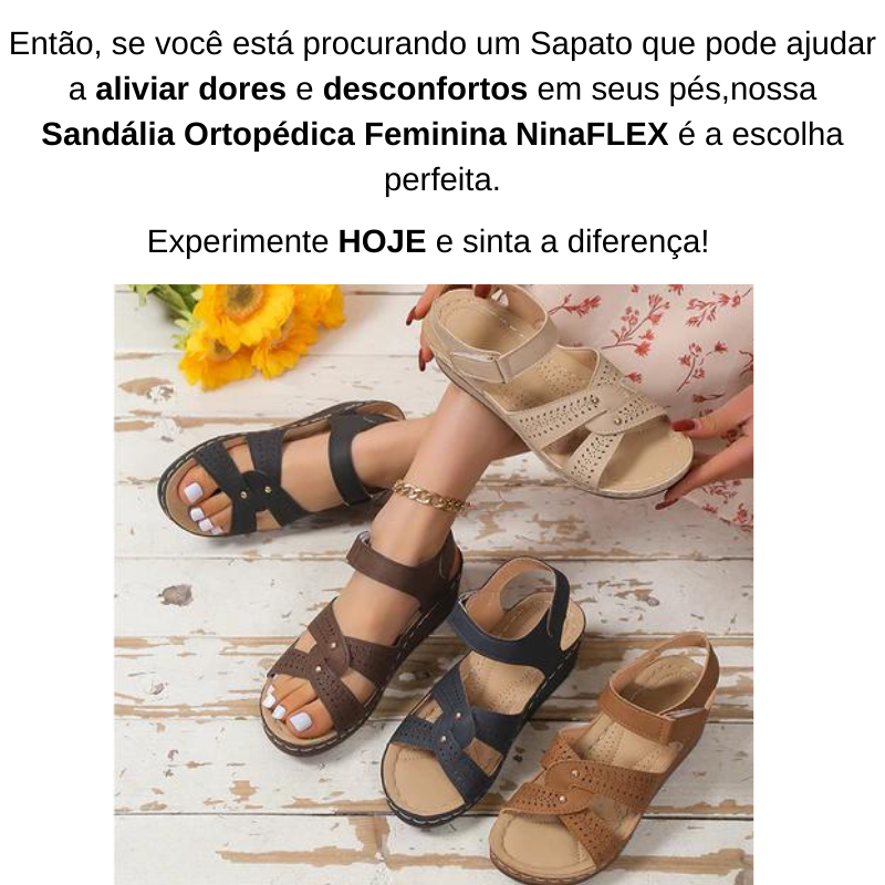 Sandália Ortopédica Feminina NinaFLEX 10 Sandália Ortopédica Feminina NinaFLEX