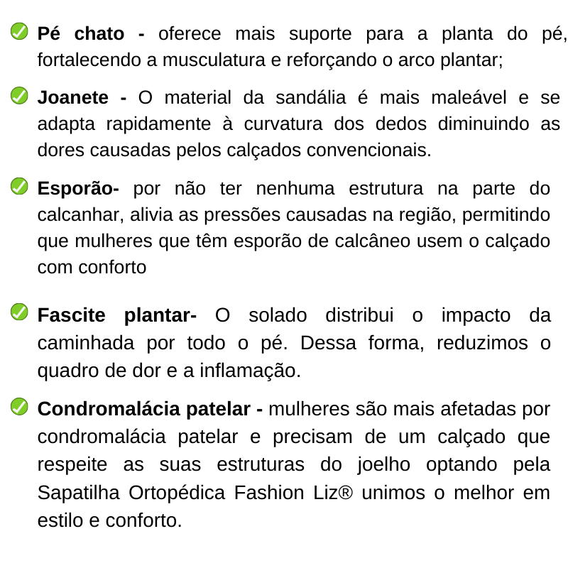 Sapatilha Ortopédica Fashion Liz® 9 Benefícios da Sapatilha Ortopédica Fashion Liz