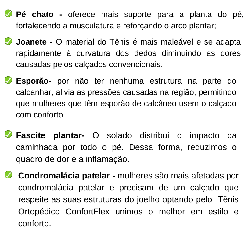 Tênis Ortopédico ConfortFlex - Ultra Leve e Macio 8 Benefícios da Tênis Ortopédico ConfortFlex - Ultra Leve e Macio