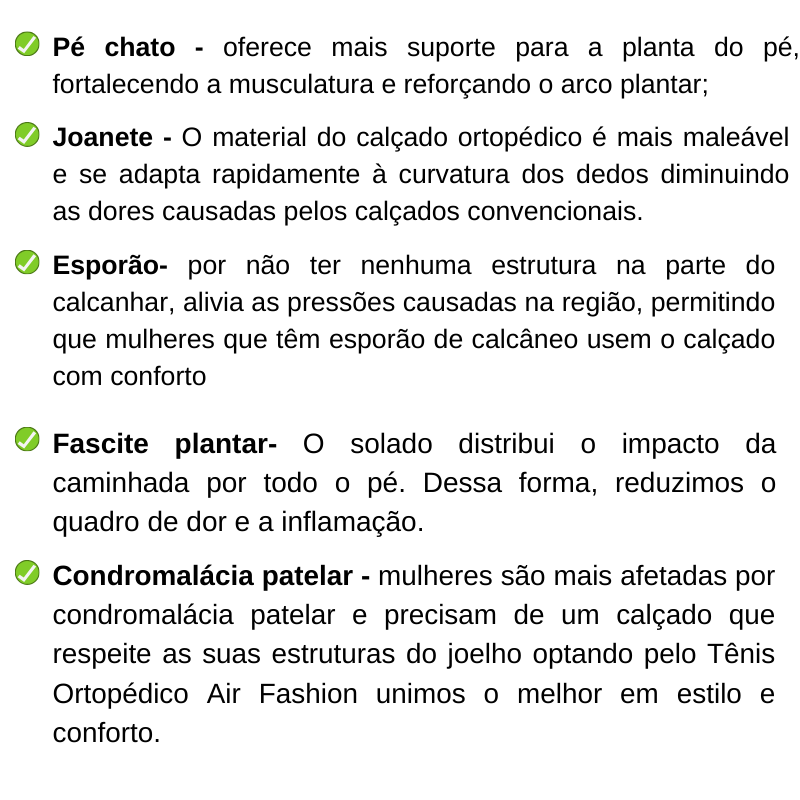 Tênis Air Fashion Ortopédico 8 Benefícios do Tênis Ortopédico