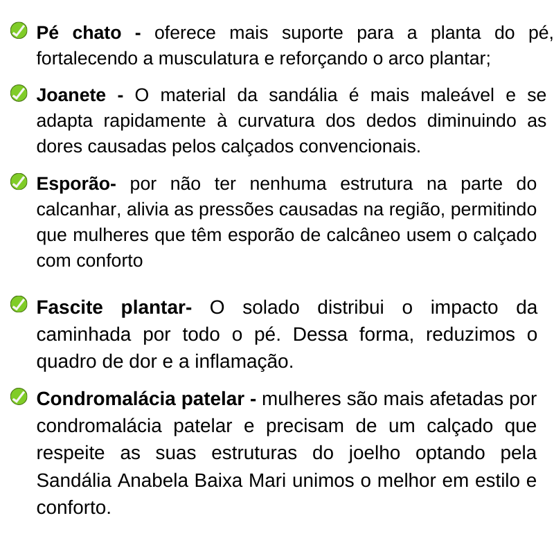 Sandália Anabela Baixa Mari 9 Benefícios da Sandália Anabela Baixa Mari