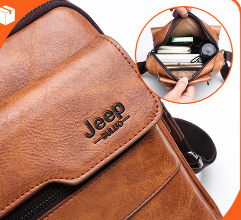 Bolsa de Couro Masculina Parker 2 Bolsa de couro masculina