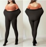 Meia Calça Plus Size Forrada preta