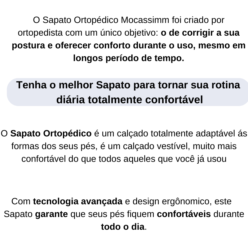 Sapato Mocassim Ortopédico Couro Legítimo - Alinne 2 Benefícios do Sapato Ortopédico Mocassim