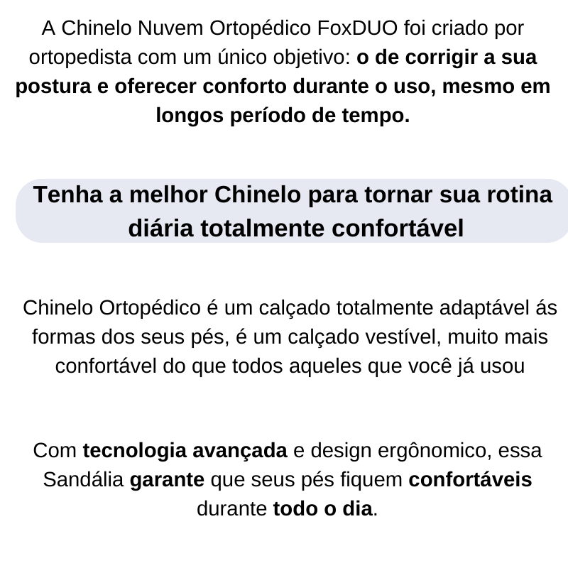 Chinelo nuvem ortopédico FoxDUO 2 Chinelo Nuvem Ortopédico FoxDUO