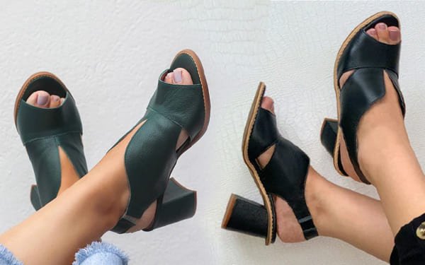 Sandália Feminina Refinada 1 Sandália Feminina de Couro Legítimo - Laíza