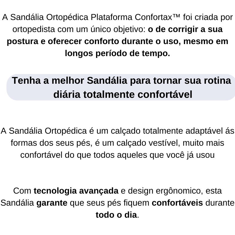 Sandália Ortopédica Feminina Confortax